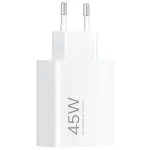 Xiaomi BHR07SLEU 45 W Turbo Charging tinklo įkroviklis, USB-A, HyperCharge, ES ki&scaron;tukas, baltas