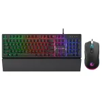 Rampage Fortuna Gaming Keyboard, Mouse & Mouse Pad Set, 12800 DPI, Juoda