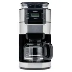 Tornado TCM-1025A-GS filtrinis kavos aparatas su integruotu malūnėliu, 1,5 l, 12 puodelių, 1050 W, nerūdijantis plienas/juoda