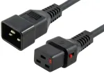 MICROCONNECT Locking Power Cord C20 į C19, 2,5 m, 16 A, juoda