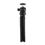 PULUZ PU435 Mini a&scaron;tuonkojis trikojis, lankstus, sulenkiamas, su 360&deg; rutuline galvute ir telefono laikikliu, i&scaron;maniesiems telefonams, kompakti&scaron;kiems fotoaparatams, veiksmo kameroms, mažiems beveidrodiniams fotoaparatams, maks. apkrova 1,2 kg, juodos ...