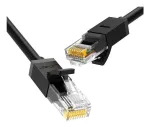 UGREEN Cat6 UTP Ethernet pataisos kabelis RJ45, 8m, juodas