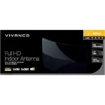 Vivanco TVA 4045 Vidinė TV antena su stiprintuvu, DVB-T2/DAB+, LTE filtras, juoda | Kur.lt