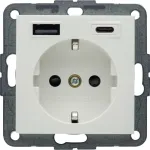 Berker S.1 SCHUKO rozetė su USB-C PD 20W, poliarinė balta matinė