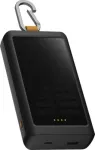 Xtorm Go2 Solar Power Bank 20W 10 000 mAh su žibintuvėliu &ndash; juoda