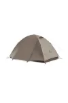 Naturehike Cloud Creek 2 Vinyl Edition palapinė, &scaron;viesiai rudos kavos spalvos, 2 asmenų, 3-4 sezonų, laisvai stovinti, dviejų sluoksnių, 7001 aliuminio strypai