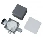 IVENSIS ISN32 paslėptas kondensato surinktuvas 100x100 - baltas ABS, 32 mm i&scaron;vadas, kvapų užtvara