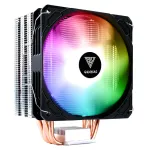 GAMDIAS Boreas E1-410 Lite RGB procesoriaus oro au&scaron;intuvas - 120 mm PWM ventiliatorius, 4 tiesioginio kontakto &scaron;ilumos vamzdeliai, 180 W TDP, RGB ap&scaron;vietimas, suderinamas su Intel LGA1700/1200/115X ir AMD AM5/AM4, juodas