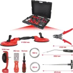KS TOOLS MASTER priekinio stiklo montavimo ir i&scaron;montavimo įrankių rinkinys, 13 dalių (140.1065)