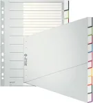 Leitz A4 tu&scaron;ti skyrikliai, polipropilenas, pilki, 10 dalių, universalus perforavimas 1270