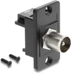 DELOCK 91204 skydelio tvirtinimo IEC C14 ki&scaron;tukas &ndash; F tipo lizdas adapteris, juodas