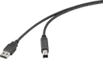 Renkforce USB 2.0 kabelis USB-A (vyr.) &ndash; USB-B (vyr.) 2 m juodas RF-6830428