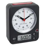 TFA Dostmann Combo mechaninis žadintuvas juodas-raudonas (60.1511.01)
