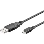 USB 2.0 laidas, USB-A ki&scaron;tukas > Micro-USB ki&scaron;tukas (juodas, 5 m)