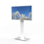 HI-ND MOUNTS HI-ND Floorstand Glass Universal 49-65 White RAL 9003 stovas ekranams FS0000-5001-01