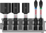 Bosch Impact Control atsuktuvų antgalių ir galvučių rinkinys, 5 dalių, PH2, PZ2, 8/10/13 mm 2608522350