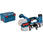 Bosch GCB 18V-63 Professional akumuliatorinis juostinis pjūklas, 18 V, 63,5 mm pjovimo gylis, be akumuliatoriaus ir įkroviklio, L-BOXX