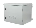 Allnet SO serijos 19 inch 12U IP55 sieninis korpusas, 638 mm gylio, su 4 krypčių ventiliatoriaus bloku, &scaron;viesiai pilkas (ALL-SO03-6612-G-DGRAUV2)