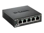 D-Link DES-105 nevaldomas L2 jungiklis, 5x Fast Ethernet, metalinis korpusas