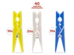 Beper C206UTI004 plastikiniai skalbinių segtukai (40 vnt.)