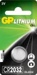 GP CR2032 ličio monetinė baterija 3V, 1 vnt. (blisteris)