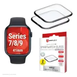 Displex Unbreakable Full Cover Smart Glass Apple Watch 9/8/7 (41mm), 2 vnt., itin plonas, nuo kra&scaron;to iki kra&scaron;to, Eco Mount