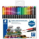 Staedtler 3187 TB36 dvipusių flomasterių rinkinys, 36 vnt., mi&scaron;rių spalvų