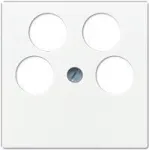 Jung A561-4SAT2WW 4 angų SAT-TV dangtelis, Alpine White