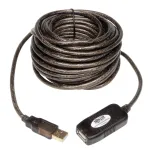 Tripp Lite by Eaton 10 m USB 2.0 Hi-Speed aktyvus kartotuvas &ndash; ilginimo kabelis USB-A (M) / USB-A (F)