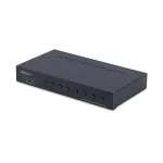 StarTech.com 8 prievadų HDMI KVM jungiklis su 1U stovo montavimo rinkiniu, 4K 60Hz HDMI 2.0, mygtukų ir kar&scaron;tųjų klavi&scaron;ų perjungimas, 4 prievadų USB &scaron;akotuvas, nepriklausomas nuo OS, atitinka TAA