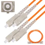 Extralink EX.3692 1 m FTTH OM2 SC-SC pilno duplekso &scaron;viesolaidinis laidas, raudonas