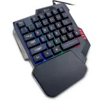 Inter-Tech KB-3035 RGB žaidimų klaviatūra, 35 klavi&scaron;ai, USB, juoda