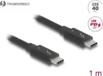 DeLOCK Thunderbolt 4 laidas 40 Gbps PD 3.1 240 W 1 m juodas