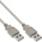 USB 2.0 kabelis, Type A ki&scaron;tukas/ki&scaron;tukas, 2 m, smėlio spalvos, InLine 34318H