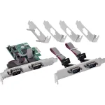 PCIe 4 prievadų RS-232 sąsajos adapteris InLine 76619E