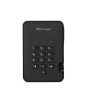 iStorage diskAshur2 256 bit 1 TB USB 3.2 &scaron;ifruotas kietojo kūno diskas - juodas IS-DA2-256-SSD-1TB-B