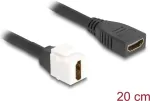 DeLOCK Keystone modulis HDMI lizdas-lizdas 8K 60 Hz 20 cm juodas