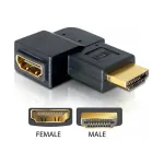 Adapteris HDMI (vyri&scaron;kas) į HDMI (moteri&scaron;kas) 90&deg; de&scaron;inėn DeLOCK 65076
