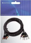 Audio snake kabelis Omnitronic 8&times;RCA į 8&times;1/4 colio mono lizdą, 15 m, modelis 30304748