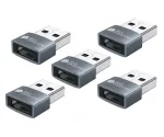 USB lyties keitiklis Alcasa USB-AD203-5 USB-A į USB-C pilka
