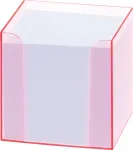 Folia 99072 Note Box with Fluorescent Edge Pink
