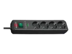 Brennenstuhl Eco-Line 4-Gang Surge Protected Power Strip 1,5m Black 13.5kA