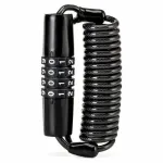 Dviračio spyna ROCKBROS T609 su 1,5 m koduotu kabeliu &ndash; juoda