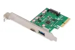 DIGITUS DS-30225 PCIe kortelė su USB Type-C ir USB-A prievadais iki 10 Gb/s
