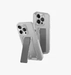 UNIQ Heldro Mount with Stand Case, skirta iPhone 15 Pro Max 6,7 colio, Lucent Clear