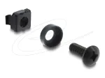 DELOCK Rack tvirtinimo rinkinys 10 inch ir 19 inch lentynoms, 100 vnt., juodas