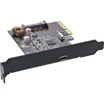 InLine 76660F sąsajos plok&scaron;tė, PCIe x4, USB 3.2 Gen 2x2 (20 Gb/s), 1x USB-C, žemo profilio