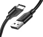USB-A į USB-C laidas UGREEN US287, 0,25 m, 3 A, 480 Mbps, juodas