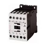 Eaton DILM12-10 galios kontaktoriai &ndash; 230V AC ritė, 3 poliai + 1 NO, 12A AC-3, 5,5 kW, IP20, montavimui ant DIN bėgio