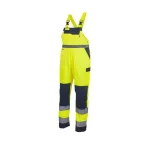 Pusiau kombinuoti Drogowiec 11-000024-XL didelio matomumo oranžinės/tamsiai mėlynos spalvos kombinezonas su seilinuku ir petne&scaron;omis darbo XL